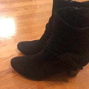Vaneli black suede booties
